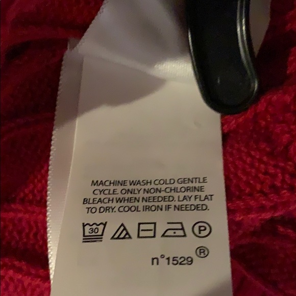 Polo Red Cotton Cable-Knit V Neck Logo Sweater Vest - Picture 4 of 4